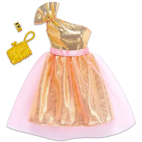 Barbie Divatőrület: Arany színű ruha kiegészítőkkel