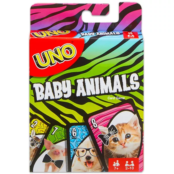 Baby animal: Cărţi de joc UNO cu instrucţiuni în lb. maghiară