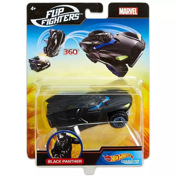 Hot Wheels Marvel: Flip Fighters - Maşinuţă Black Panther