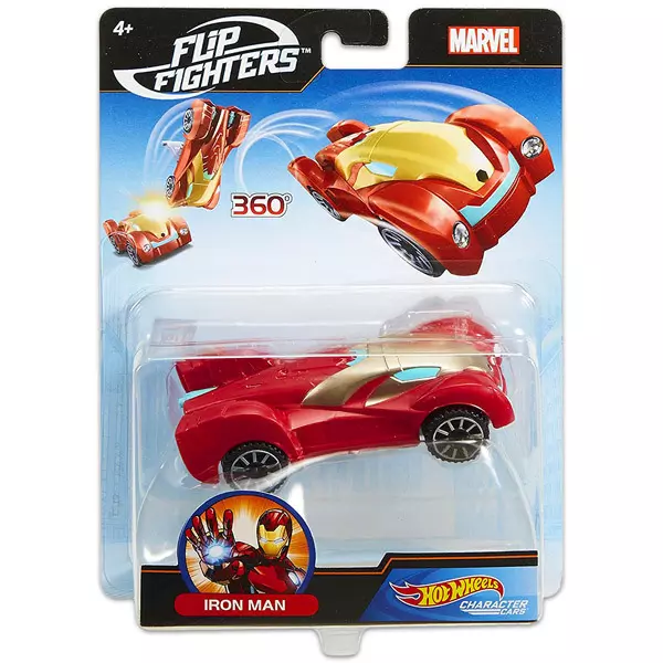Hot Wheels Marvel: Flip Fighters - Maşinuţă Iron Man
