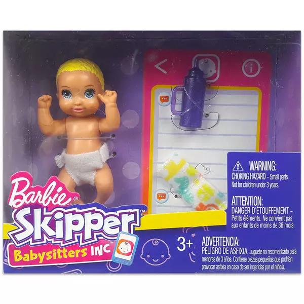 Barbie Skipper Babysitters: Păpuşă bebeluş cu păr blond
