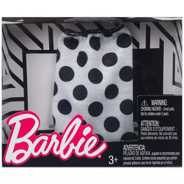 Barbie Fashion Pack: Fustă albă cu buline negre