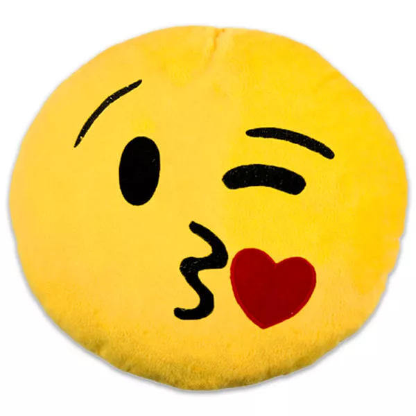 Kacsintós csókos emoji párna