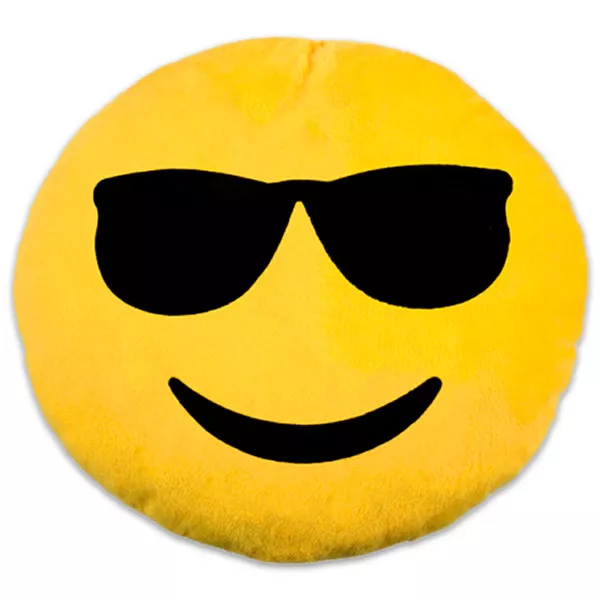 Napszemüveges emoji párna - 25 cm
