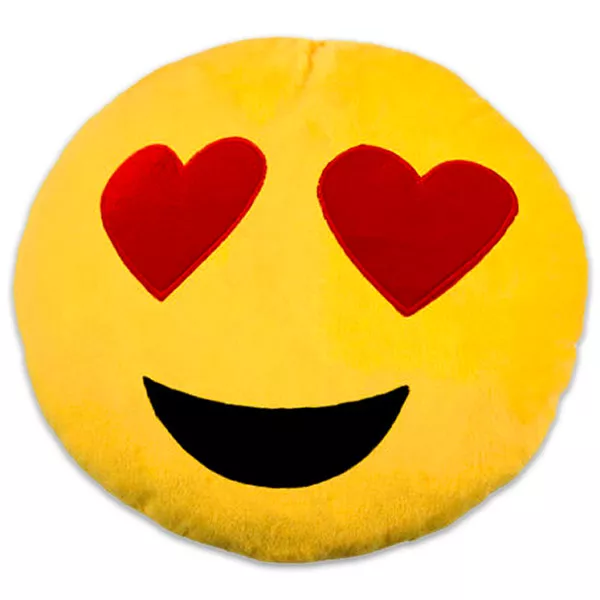 Szerelmes emoji párna - 25 cm