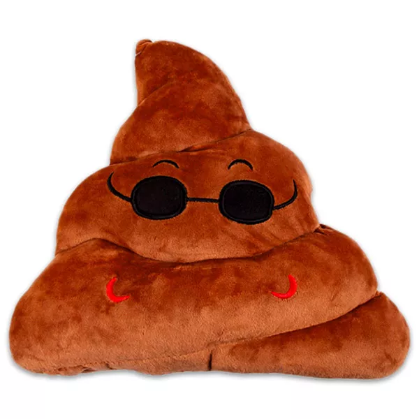 Pernă emoji Pile of Poo with Sunglasses
