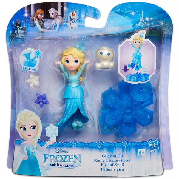 Prinţesele Disney Frozen: Mini păpuşă Elsa cu om de zăpadă micuţ