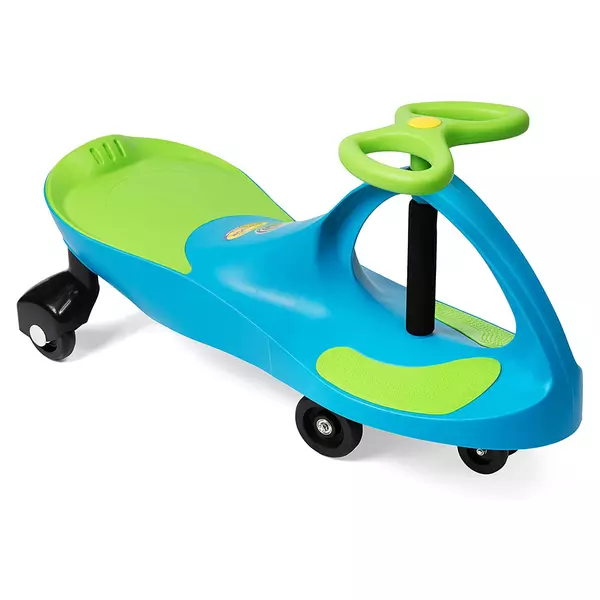 BoboCar Mașinuță fără pedale cu roţi din cauciuc - albastru deschis-verde