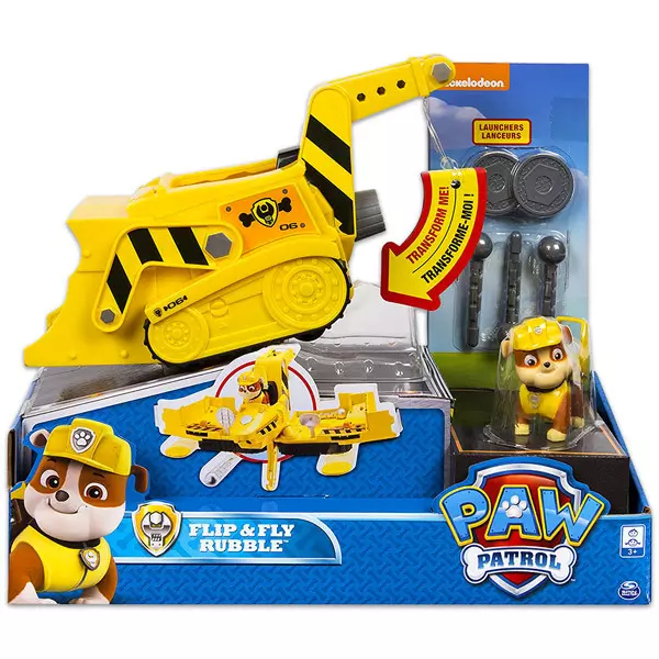 Paw Patrol: Vehicul Flip and Fly a lui Rubble