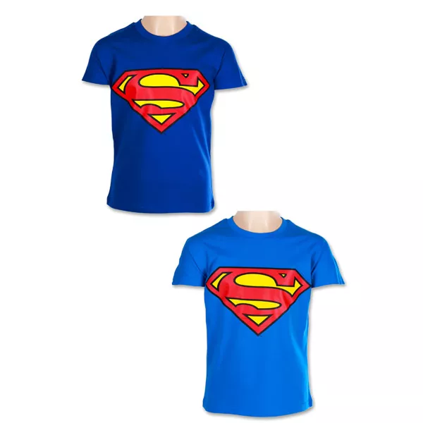 Superman: rövid ujjú póló - 116 méret, kék, többféle