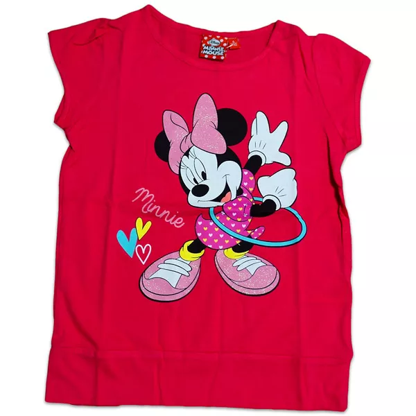 Minnie Mouse: tricou cu mânecă scurtă - mărime 104, pink