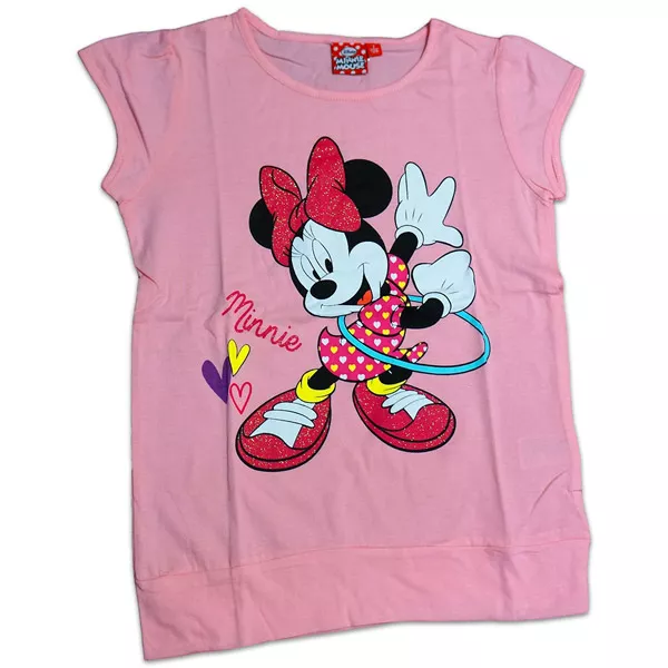 Minnie egér: rövid ujjú póló - 134 méret, rózsaszín