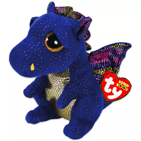 TY Beanie Boos: Saffire figurină dragon de pluş - 15 cm