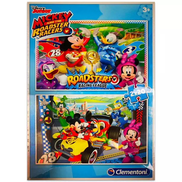 Clementoni: Mickey Mouse Roadster Racers puzzle 2-în-1
