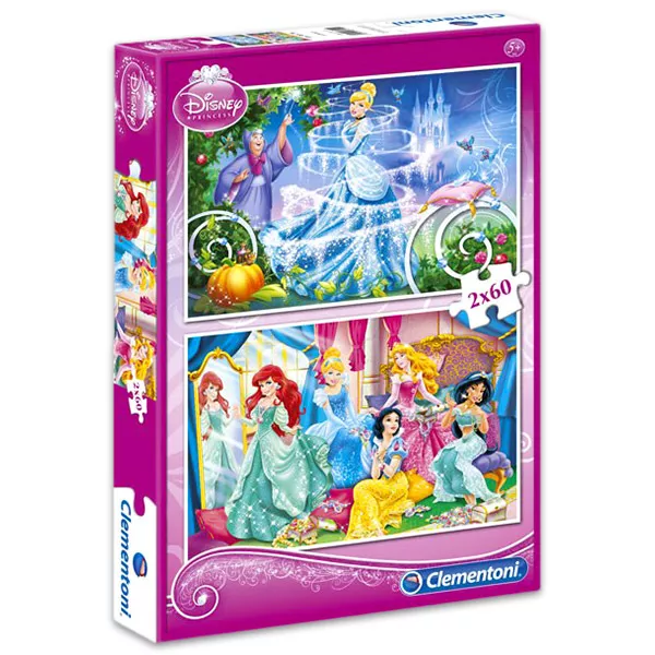 Clementoni: Disney hercegnők 2 az 1-ben puzzle