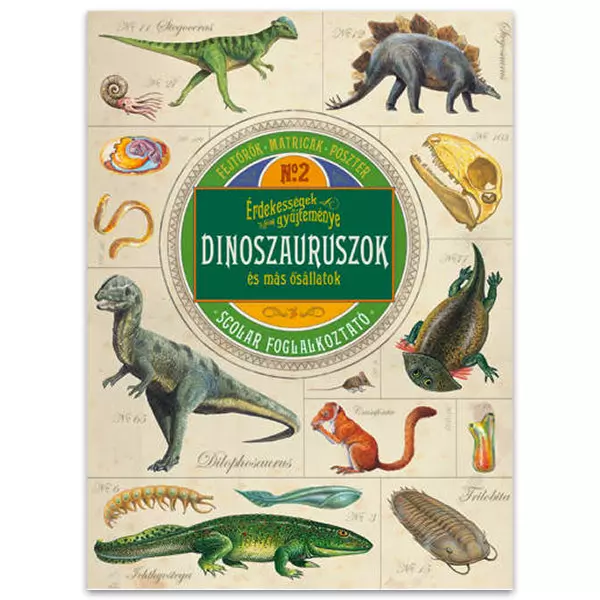 Colecție de atracții: Dinozauri şi animale preistorice - carte educativă în lb. maghiară