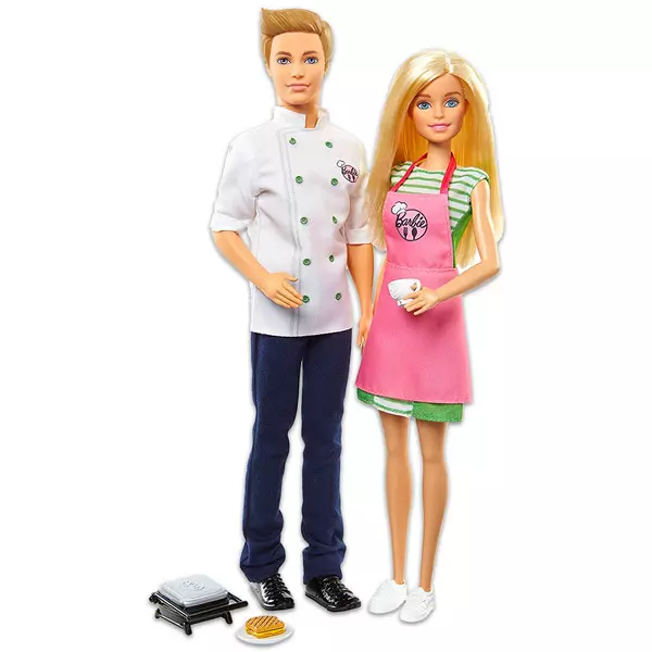 Barbie: Cukrász Barbie és Ken baba - 2 darabos szett kiegészítőkkel