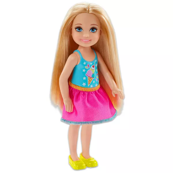 Barbie Chelsea Club: Szőke hajú Chelsea fagyi mintás felsőben
