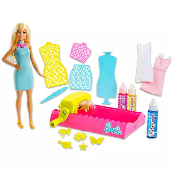 Barbie Crayola: Színvarázs - Ruhafestő állomás babával