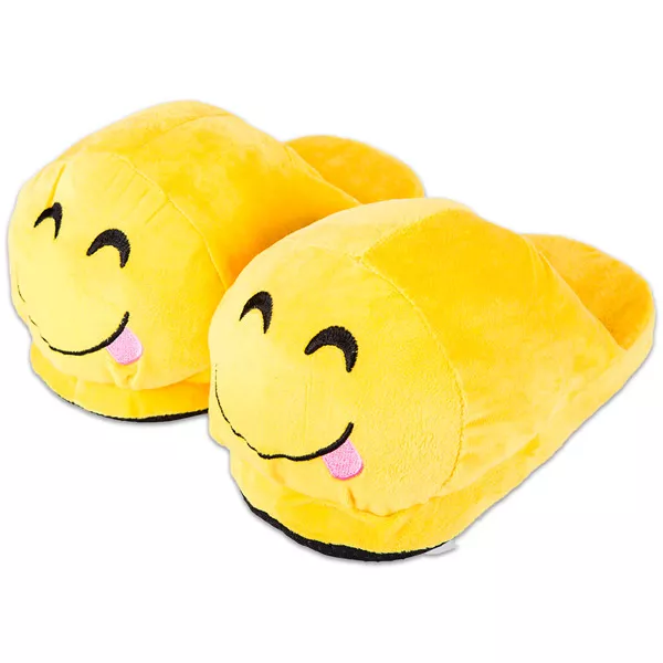 HappyFace: nyelvnyújtós emoji papucs - felnőtt méret