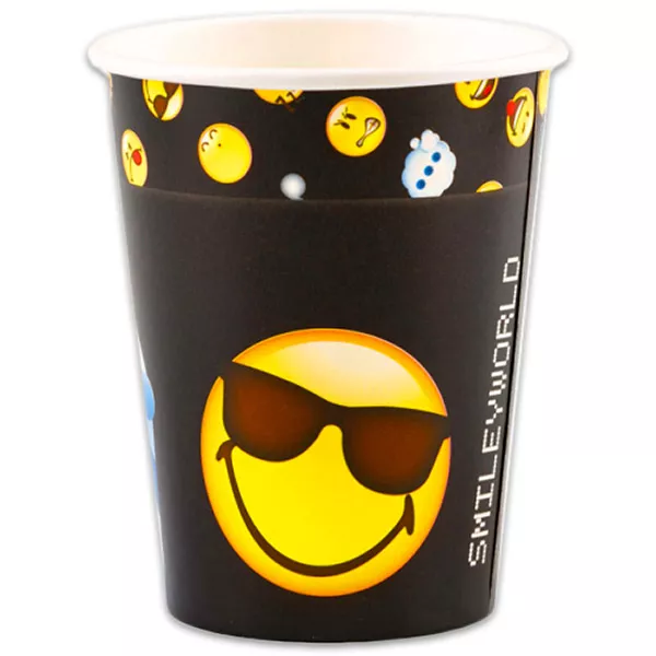 Design Emoji: pahare carton - 8 buc., 250 ml