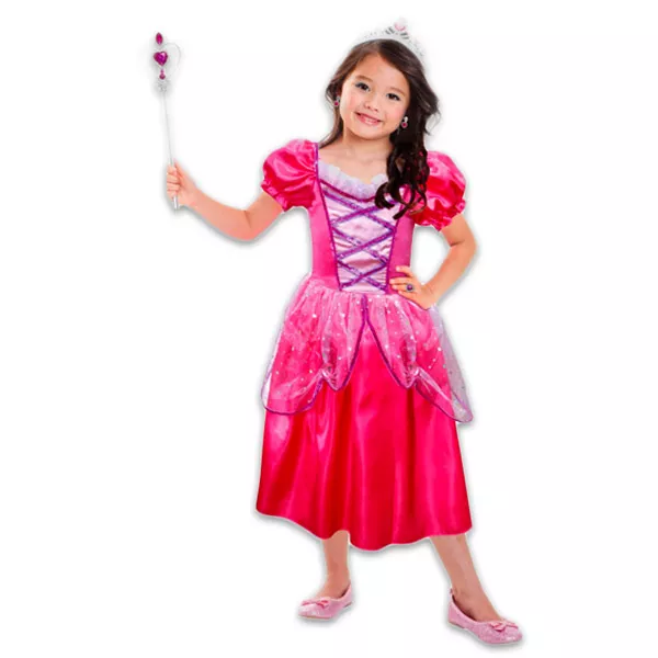 Fukszia hercegnő jelmez kiegészítőkkel - 3-6 éves