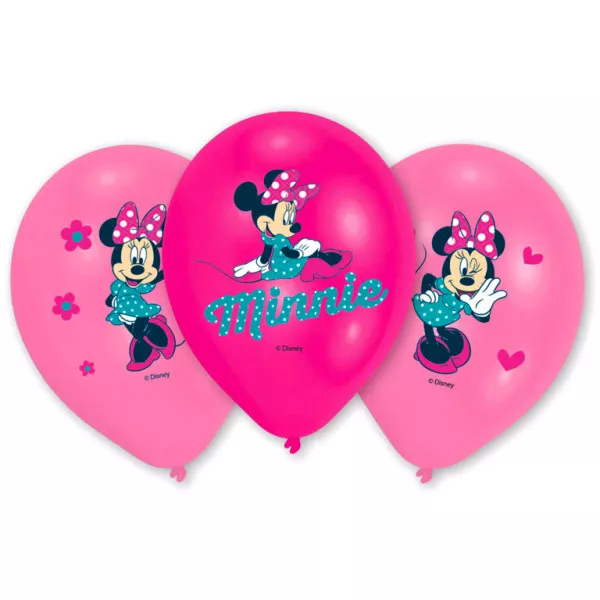 Minnie Mouse: Baloane roz cu modele - 6 buc.