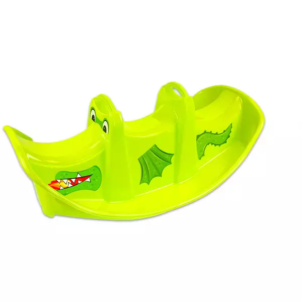 Balansoar crocodil cu 3 locuri - verde