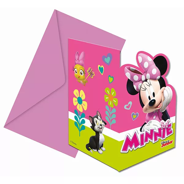 Disney Junior: Minnie Mouse invitaţie petrecere - 6 buc.