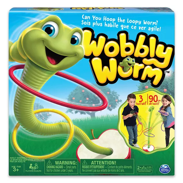 Aruncă inelele Wobbly Worm - joc de societate