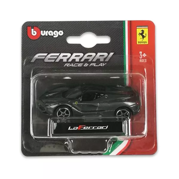 Bburago: Ferrari Race and Play 1:64 Maşinuţă Ferrari LaFerrari - gri grafit