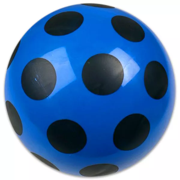 Kék gumilabda fekete pöttyökkel - 22 cm
