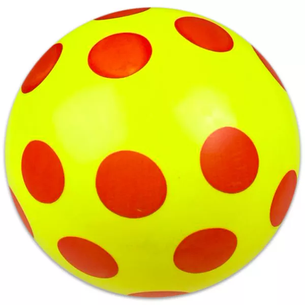 Sárga gumilabda piros pöttyökkel - 22 cm
