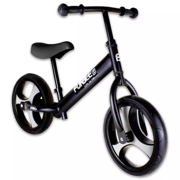 Funbee: bicicletă fără pedale - mărime 12, negru