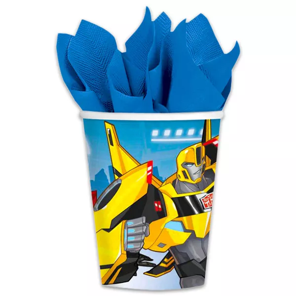 Transformers: 8 buc. pahare carton - 266 ml