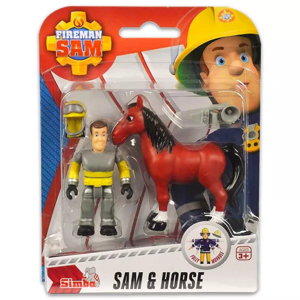 Pompierul Sam: Figurină Sam cu cal