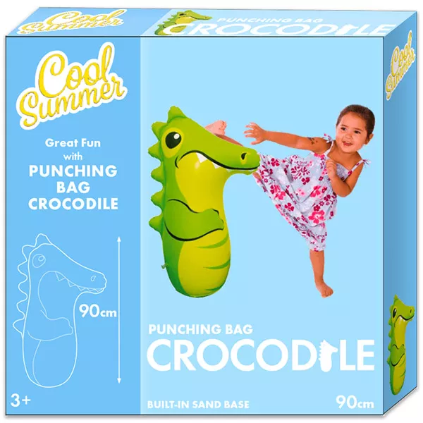 Felfújható krokodil bokszzsák - 90 cm