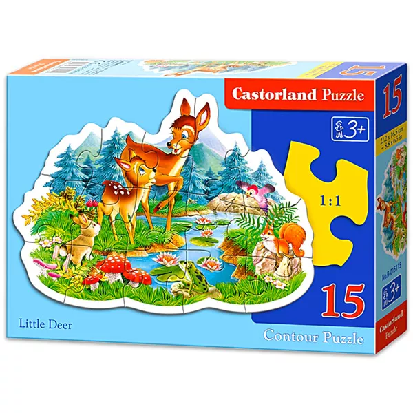 Castorland: Căprioare puzzle siluetă cu 15 piese