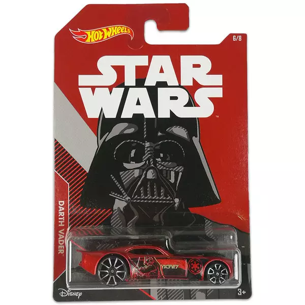 Hot Wheels: Star Wars kisautók - Darth Vader, piros