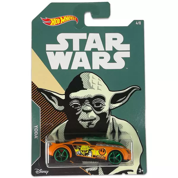 Hot Wheels: Star Wars kisautók - Yoda, narancssárga