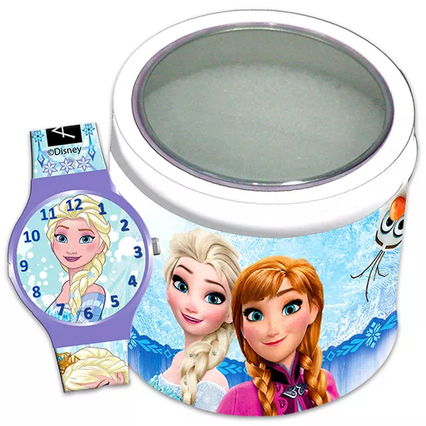 Prinţesele Disney: Frozen ceas de mână în cutie de cadou din metal