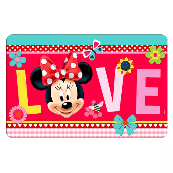 Minnie Mouse: suport farfurie din plastic cu model floral