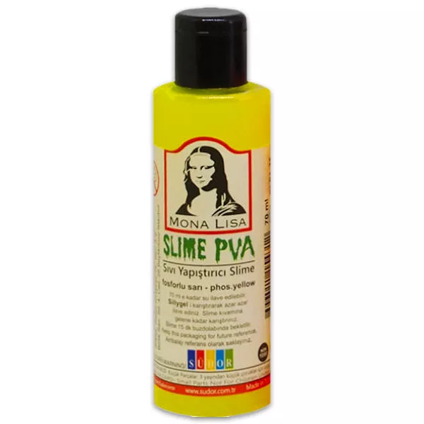 Mona Lisa: Slime ragasztó - 70 ml, neon sárga