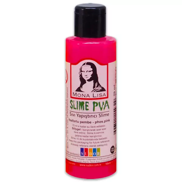 Mona Lisa: Slime ragasztó - 70 ml, neon pink