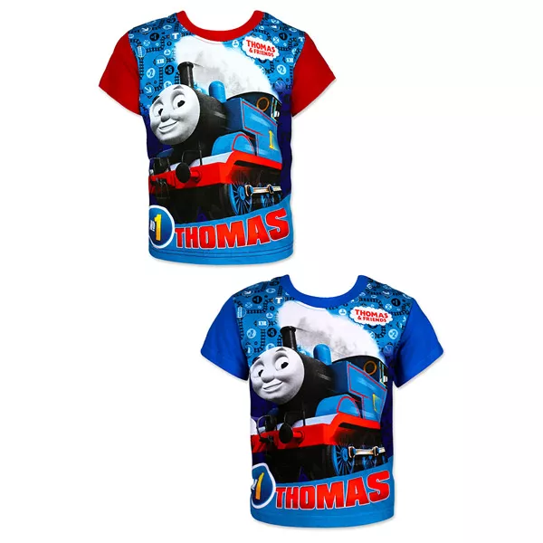 Locomotiva Thomas: tricou cu mânecă scurtă - mărime 98, în două culori