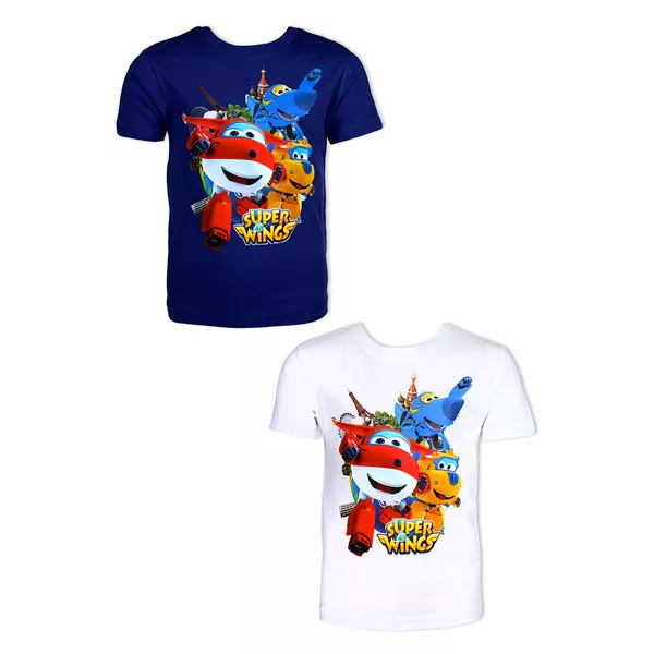 Super Wings: tricou cu mânecă scurtă băieţesc - mărime 98, în două culori