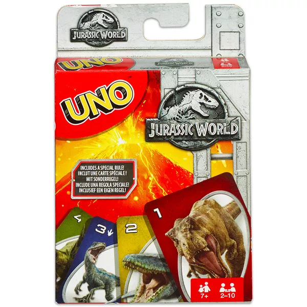 Jurassic World: Cărţi de joc UNO cu instrucţiuni în lb. maghiară