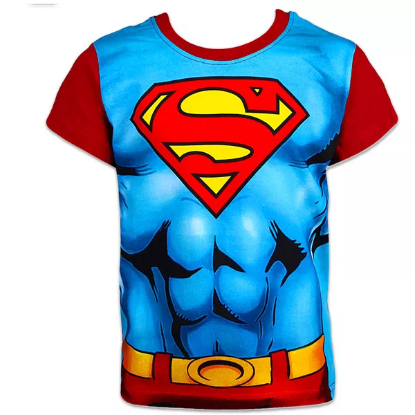 Superman: rövid ujjú póló - 110 méret, kék 