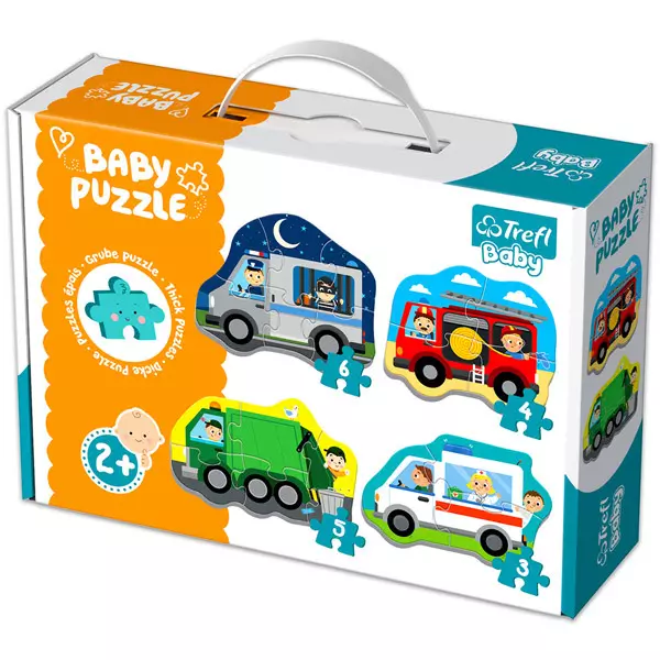 Trefl: Vehicule - puzzle baby cu 3-4-5-6 piese