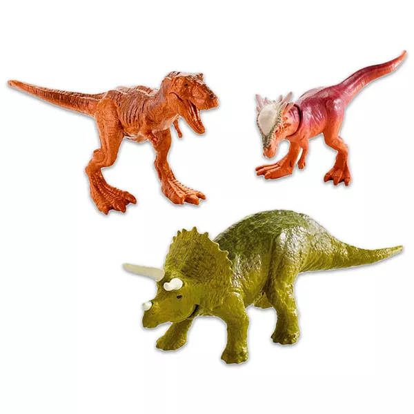 Jurassic World 2: 3 darabos mini dínók - Triceratops, Stygimoloch, Met T-Rex
